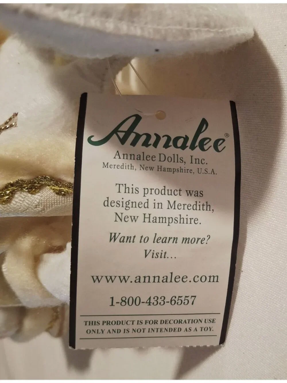 6-Inch Annalee Elegant Santa Mouse Figurine With Gold Accents 2013 Collectable